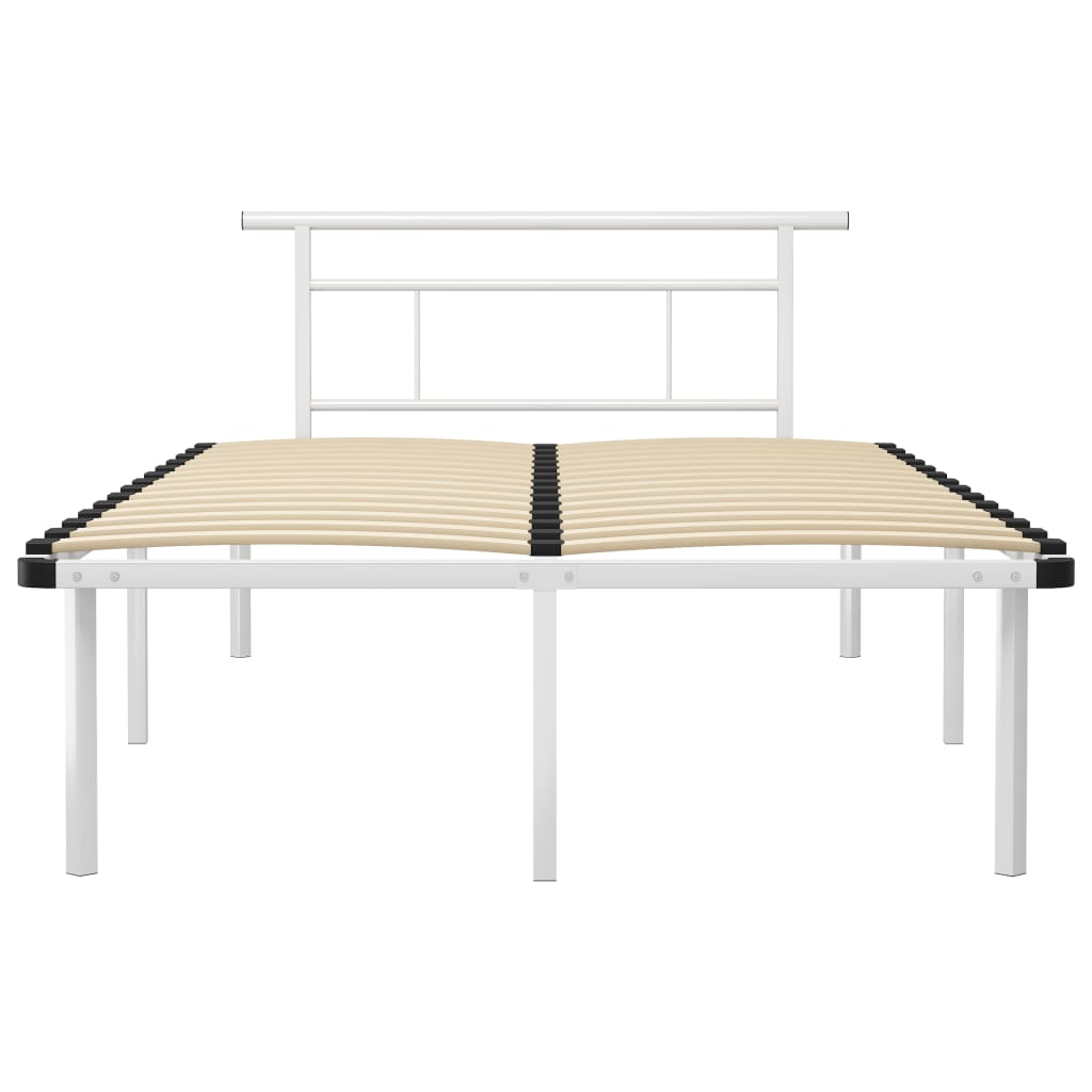 Bettgestell Weiß Metall 120x200 cm - Pazzar.ch