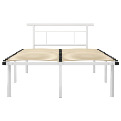 Bettgestell Weiß Metall 120x200 cm - Pazzar.ch