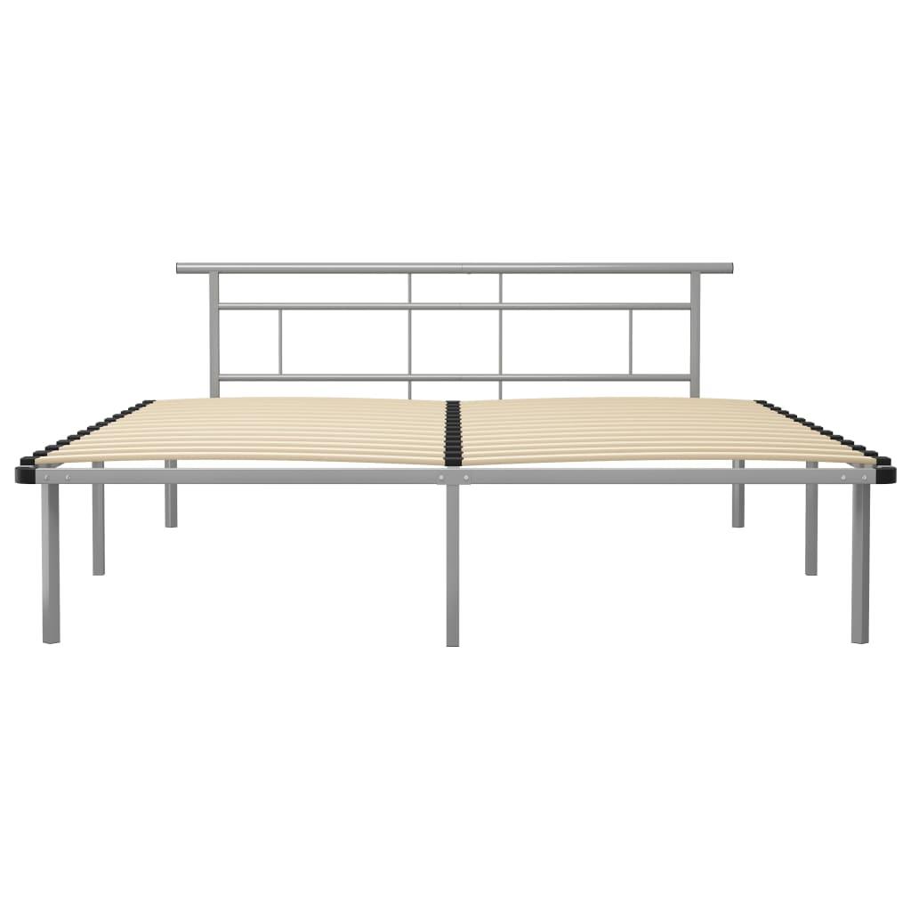 Bettgestell Grau Metall 200x200 cm