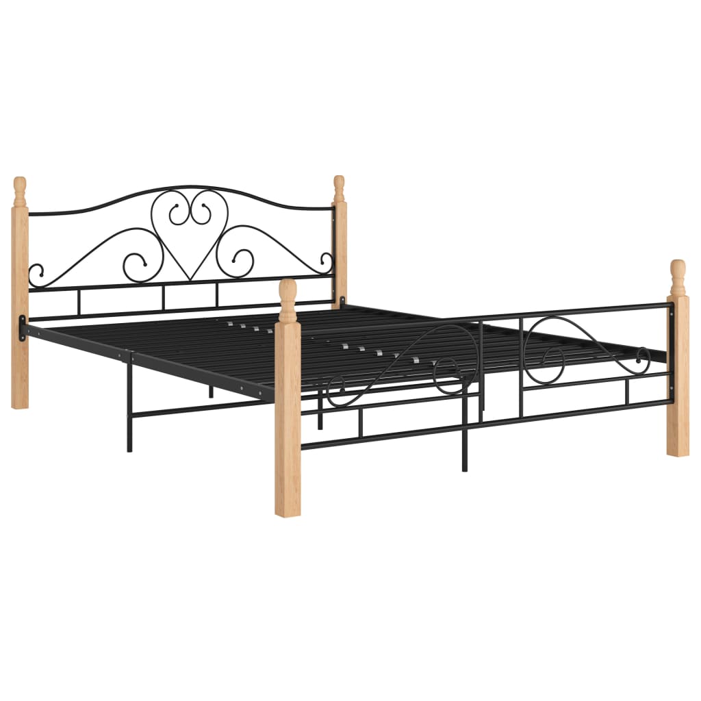 Bettgestell Schwarz Metall 140x200 cm - Pazzar.ch