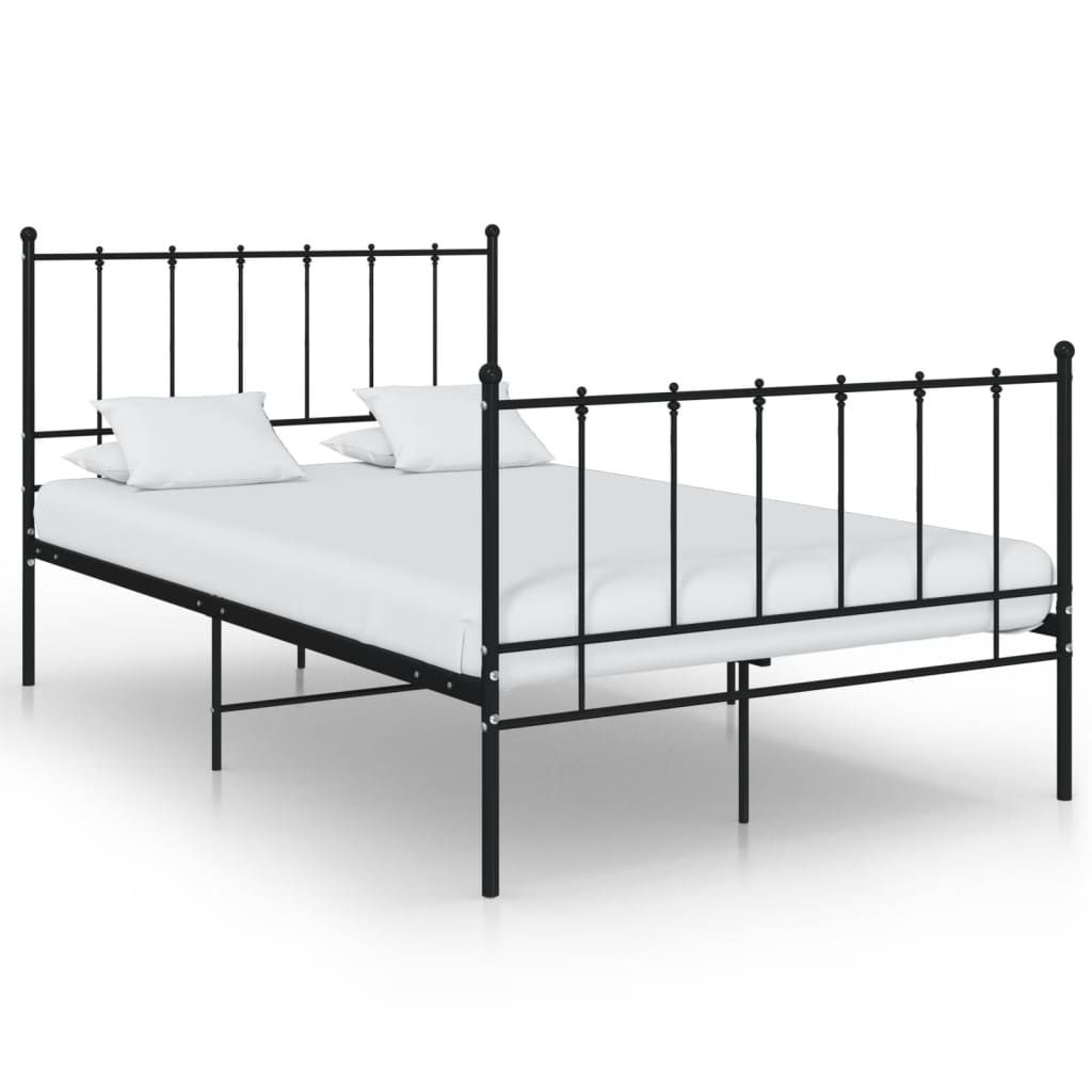 Bett Schwarz Metall 120x200 cm - Pazzar.ch