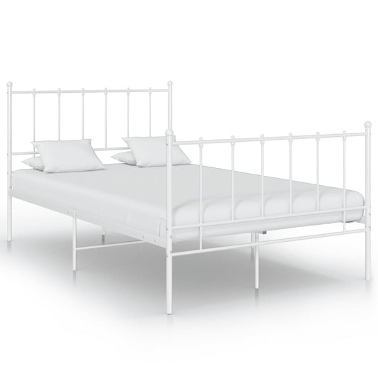 Bett Weiß Metall 120x200 cm - Pazzar.ch