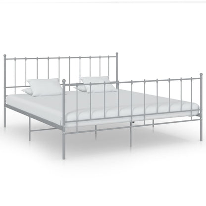 Bett Grau Metall 200x200 cm - Pazzar.ch