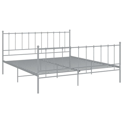 Bett Grau Metall 200x200 cm - Pazzar.ch