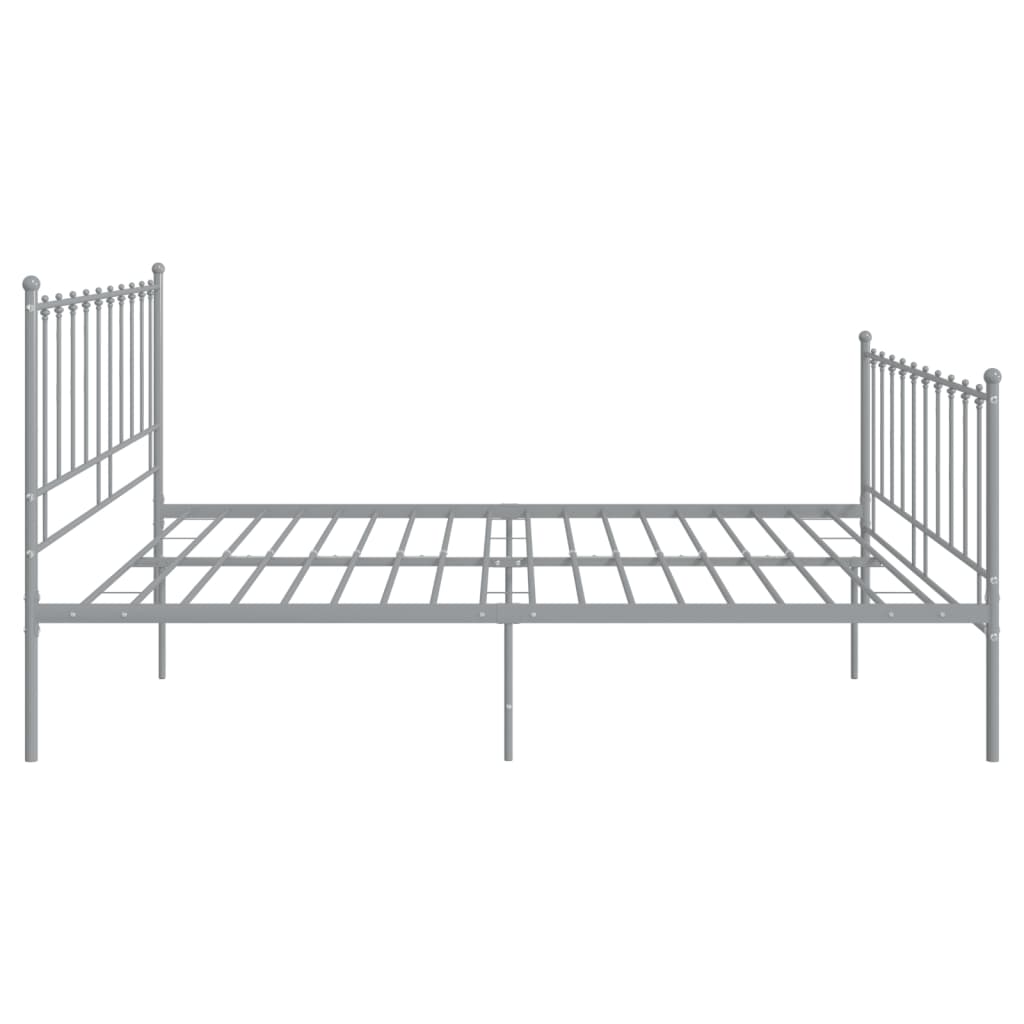 Bett Grau Metall 200x200 cm - Pazzar.ch