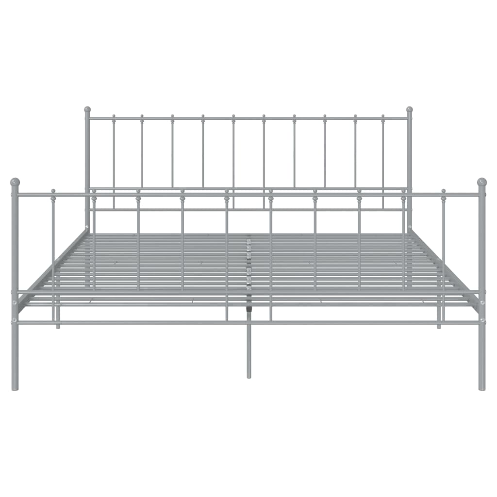Bett Grau Metall 200x200 cm - Pazzar.ch