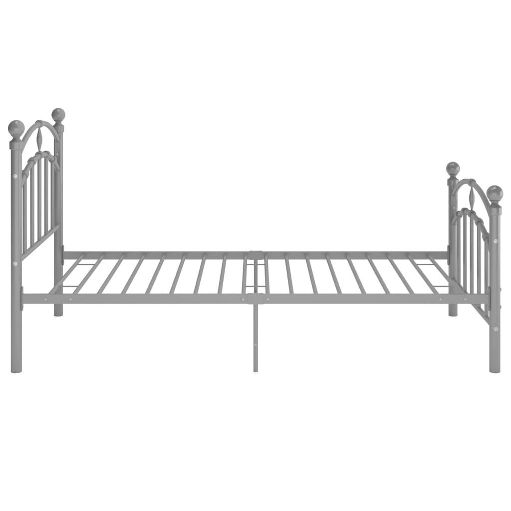 Bettgestell Grau Metall 100x200 cm - Pazzar.ch