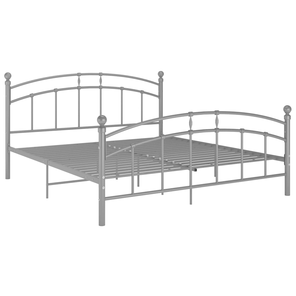 Bettgestell Grau Metall 140x200 cm - Pazzar.ch