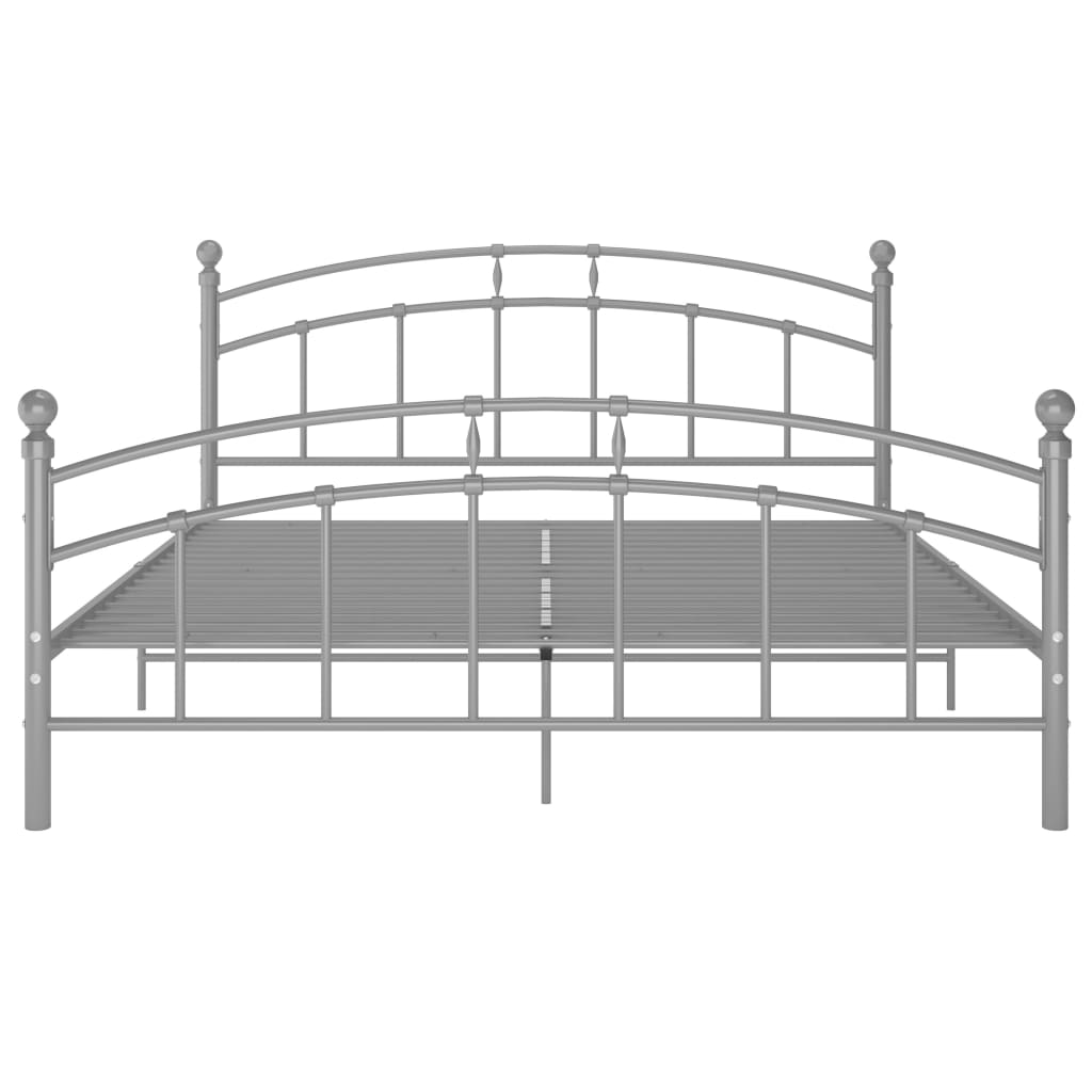 Bettgestell Grau Metall 140x200 cm - Pazzar.ch