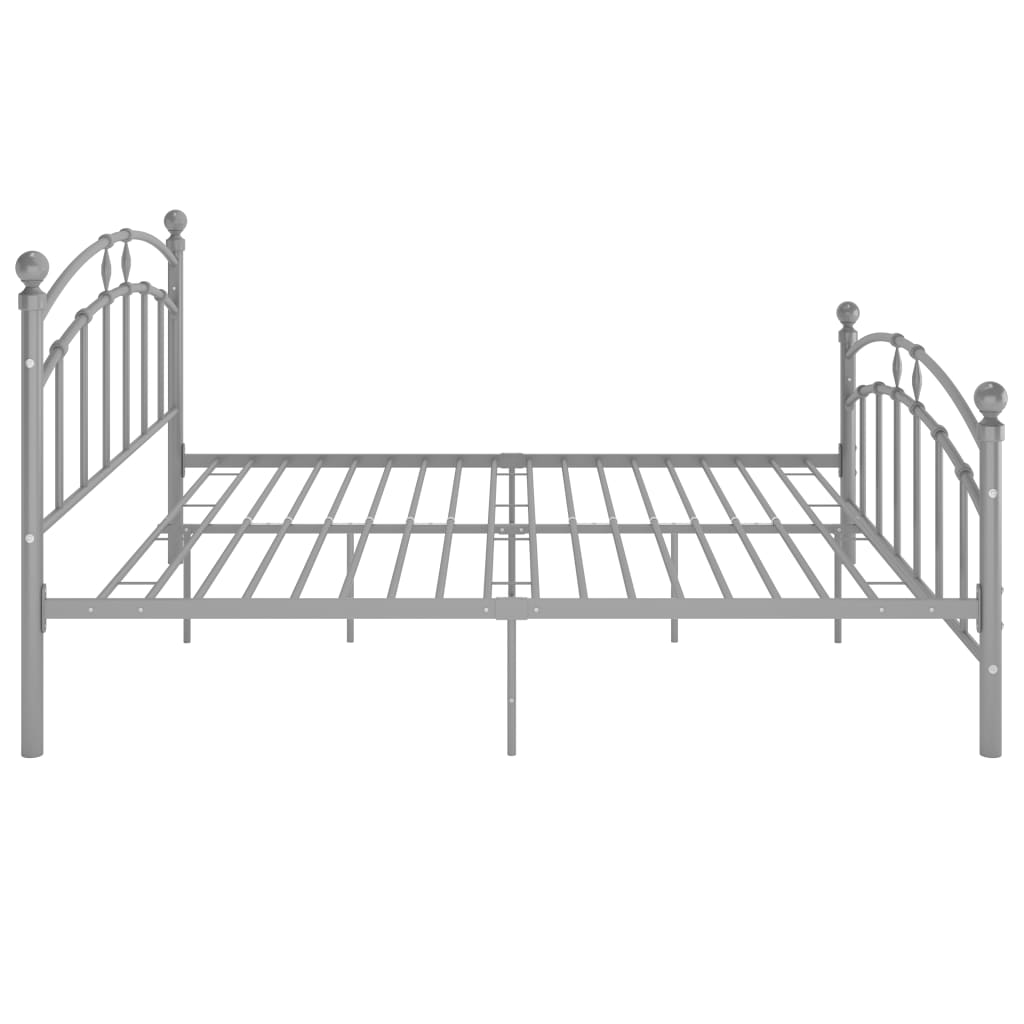 Bettgestell Grau Metall 140x200 cm - Pazzar.ch