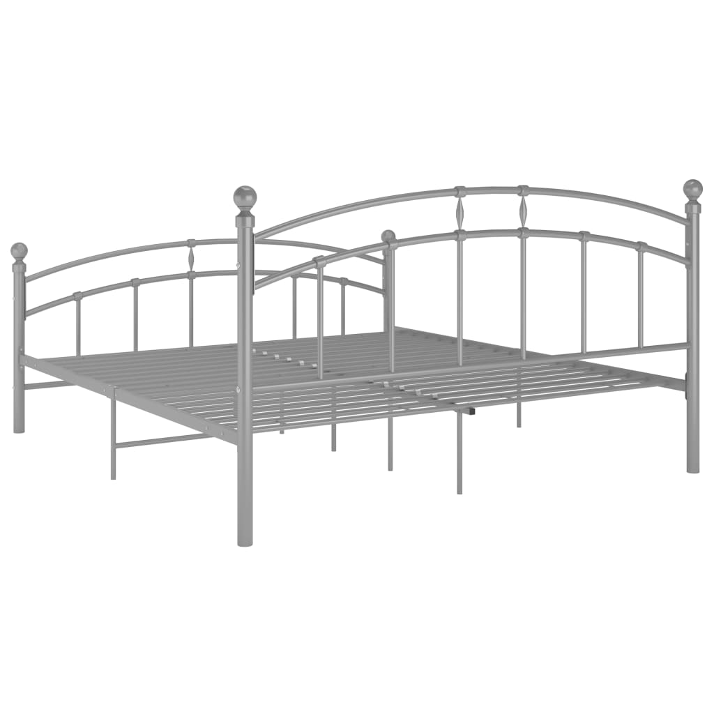 Bettgestell Grau Metall 140x200 cm - Pazzar.ch