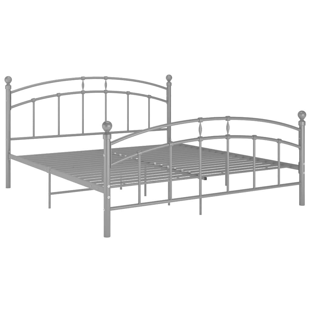 Bettgestell Grau Metall 200x200 cm - Pazzar.ch
