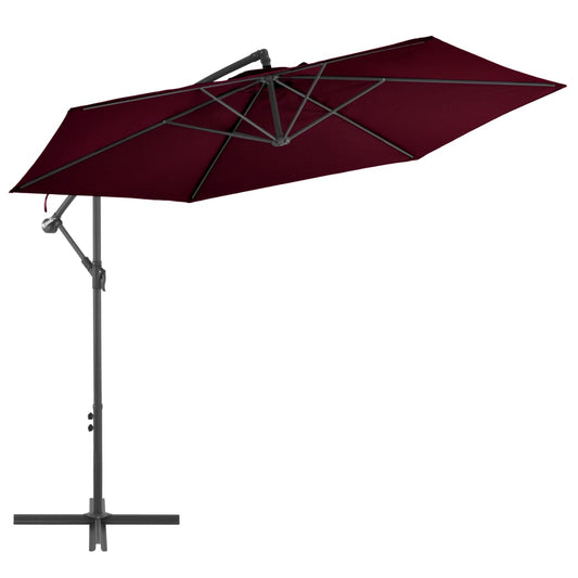 Ampelschirm mit Alu-Mast Bordeauxrot 300 cm - Pazzar.ch