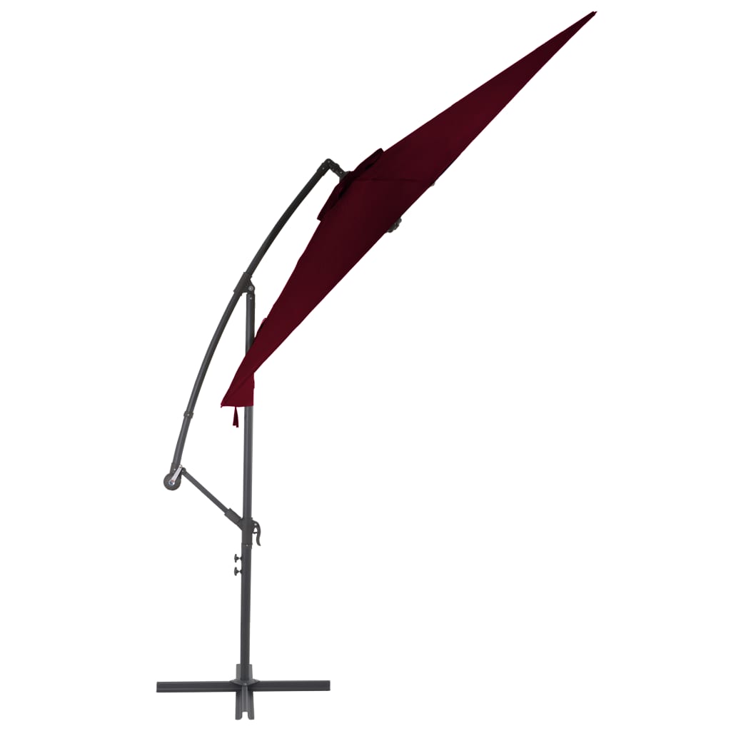 Ampelschirm mit Alu-Mast Bordeauxrot 300 cm - Pazzar.ch