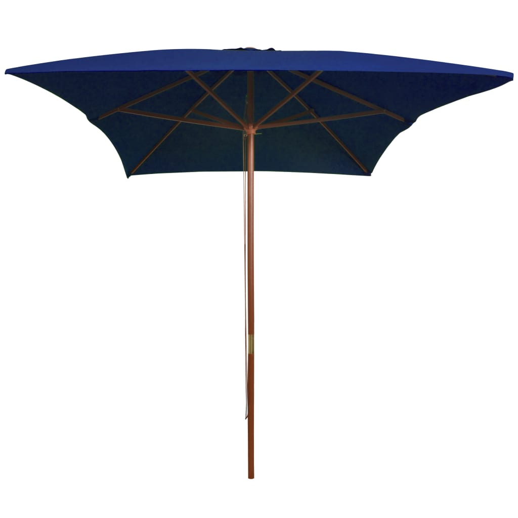 Sonnenschirm mit Holzmast Blau 200x300 cm - Pazzar.ch