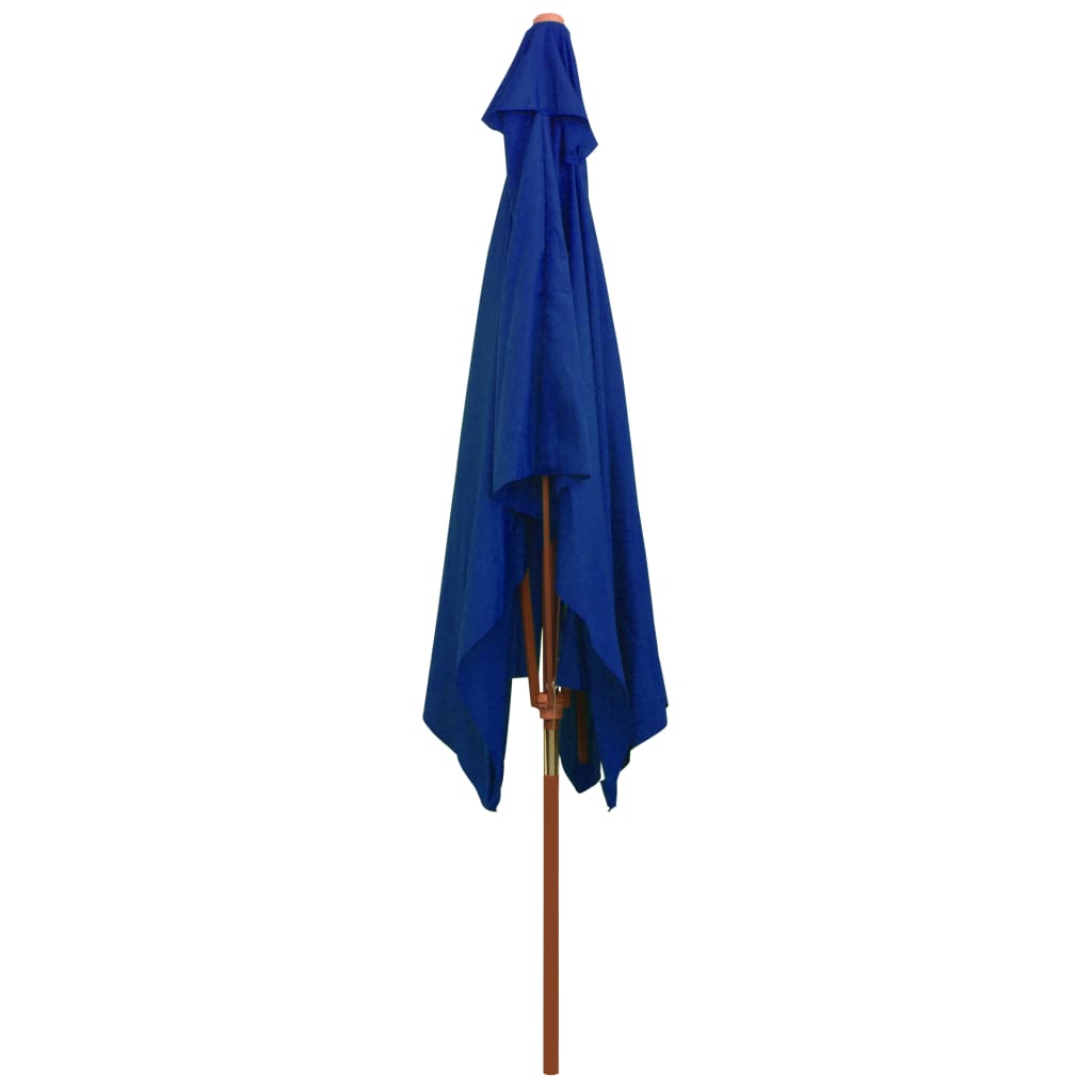 Sonnenschirm mit Holzmast Blau 200x300 cm - Pazzar.ch