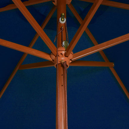 Sonnenschirm mit Holzmast Blau 200x300 cm - Pazzar.ch