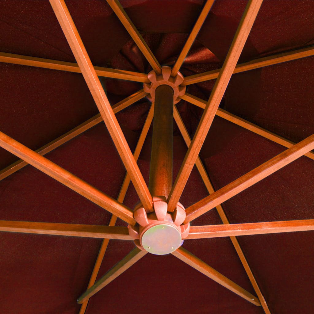 Ampelschirm mit Mast Terracotta-Rot 3,5x2,9 m Massivholz Tanne - Pazzar.ch
