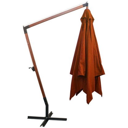 Ampelschirm mit Mast Terracotta-Rot 3x3 m Massivholz Tanne - Pazzar.ch