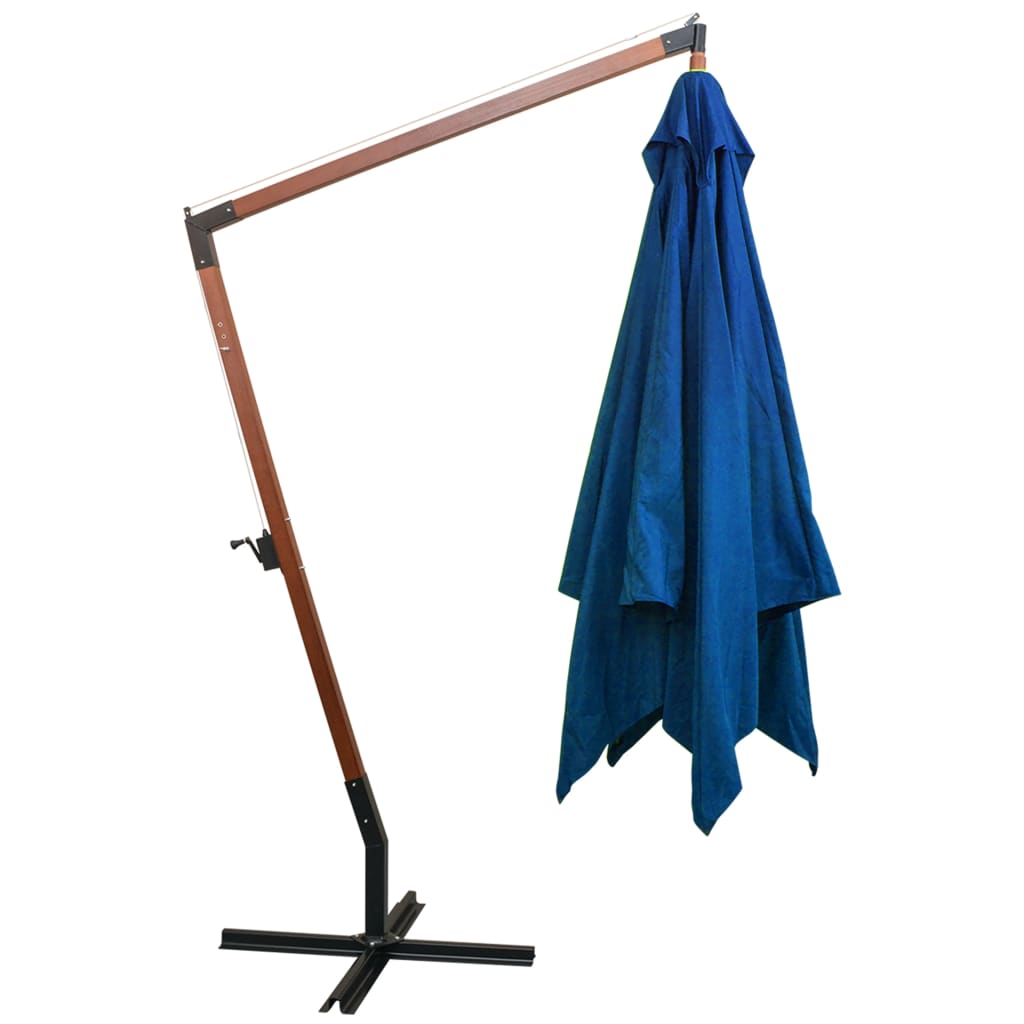 Ampelschirm mit Mast Azurblau 3x3 m Massivholz Tanne - Pazzar.ch