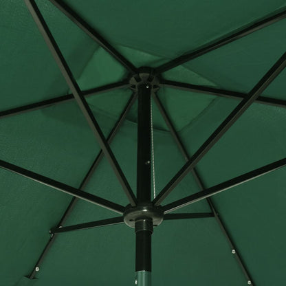 Sonnenschirm mit LEDs und Stahl-Mast Grün 2x3 m - Pazzar.ch