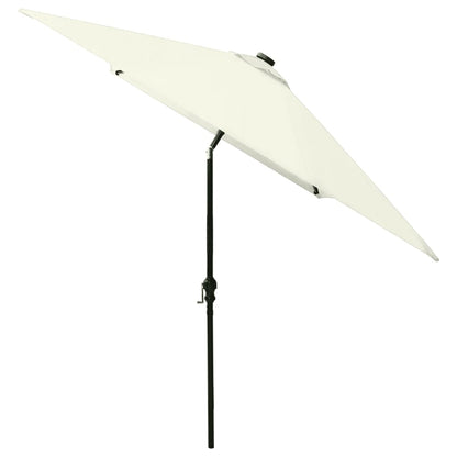 Sonnenschirm mit LEDs und Stahl-Mast Sandfarben 2x3 m - Pazzar.ch