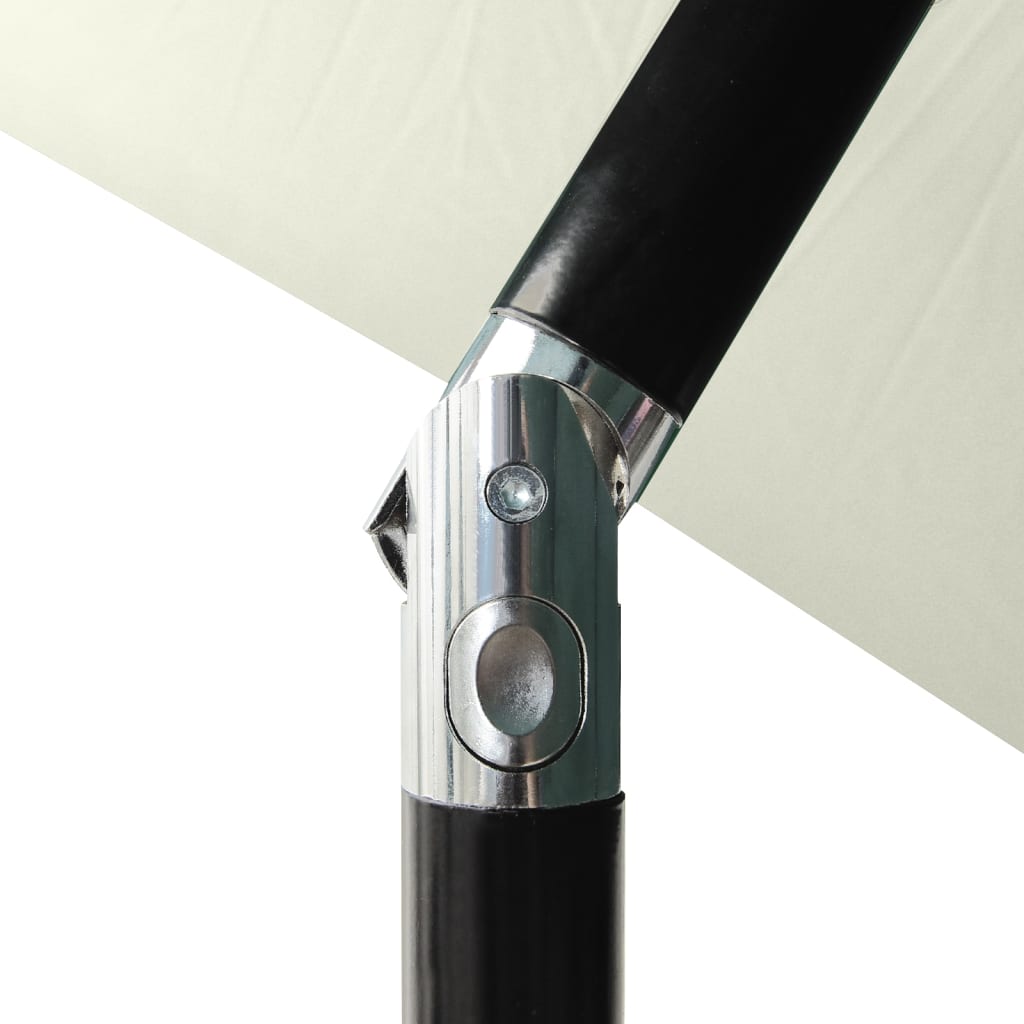 Sonnenschirm mit LEDs und Stahl-Mast Sandfarben 2x3 m - Pazzar.ch