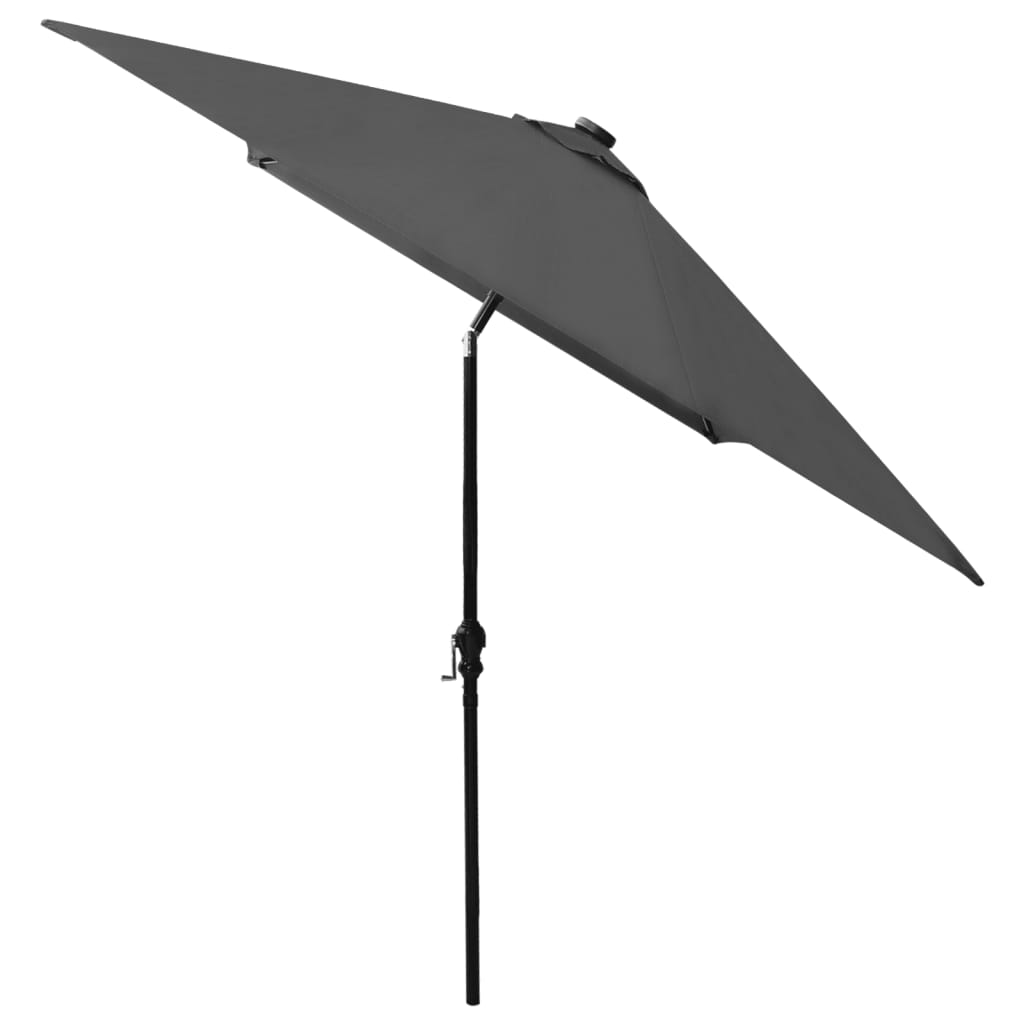 Sonnenschirm mit LEDs und Stahl-Mast Anthrazit 2x3 m - Pazzar.ch