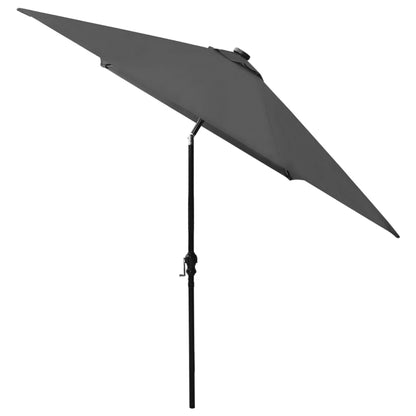 Sonnenschirm mit LEDs und Stahl-Mast Anthrazit 2x3 m - Pazzar.ch
