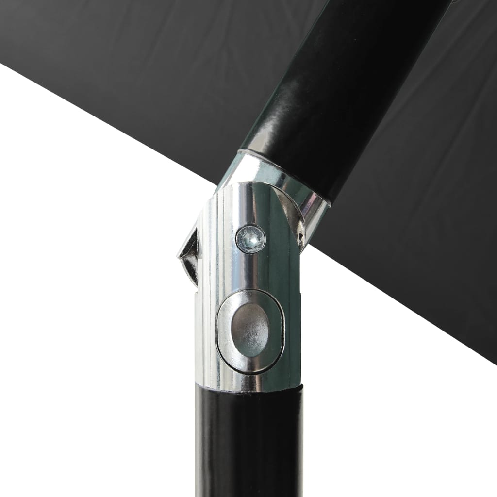 Sonnenschirm mit LEDs und Stahl-Mast Anthrazit 2x3 m - Pazzar.ch