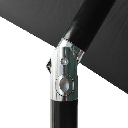 Sonnenschirm mit LEDs und Stahl-Mast Anthrazit 2x3 m - Pazzar.ch