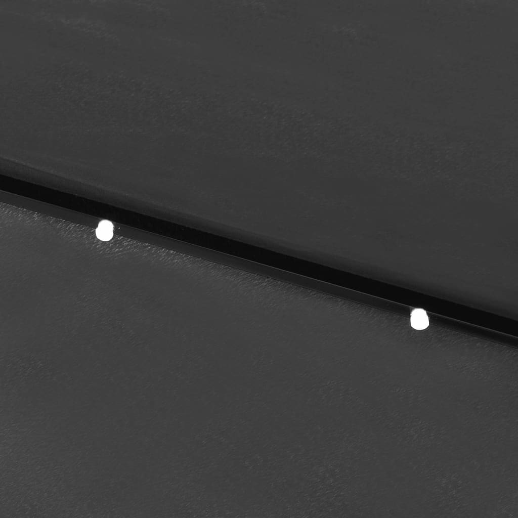 Sonnenschirm mit LEDs und Stahl-Mast Anthrazit 2x3 m - Pazzar.ch