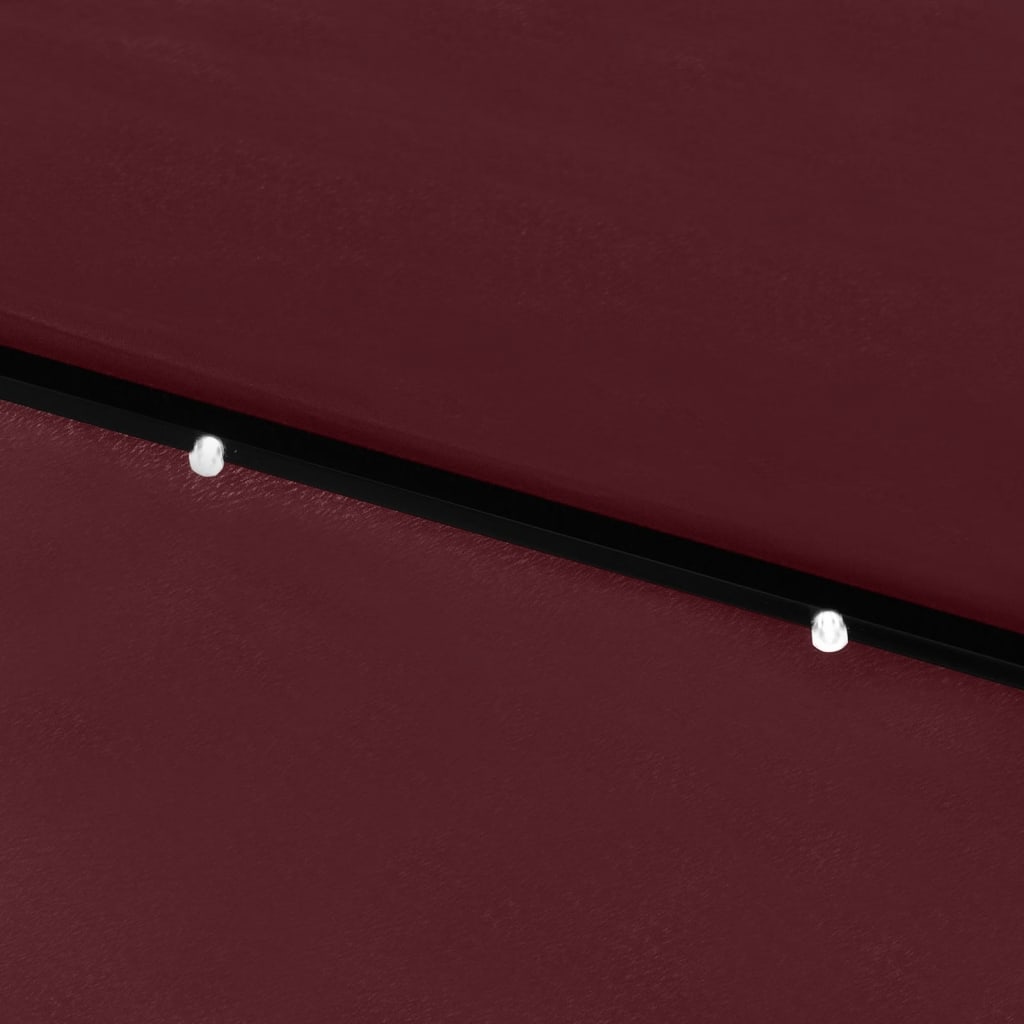 Sonnenschirm mit LEDs und Stahl-Mast Bordeauxrot 2x3 m