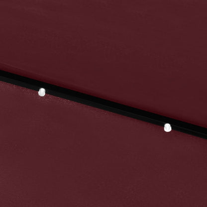 Sonnenschirm mit LEDs und Stahl-Mast Bordeauxrot 2x3 m - Pazzar.ch