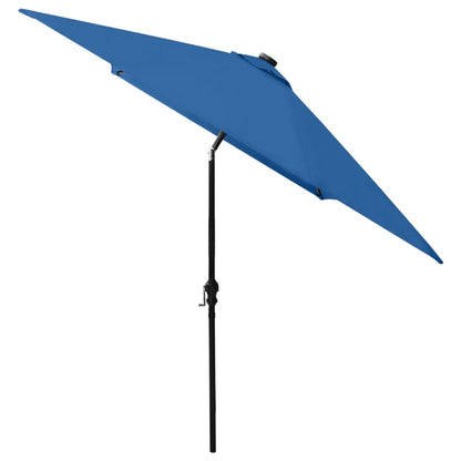 Sonnenschirm mit LEDs und Stahl-Mast Azurblau 2x3 m - Pazzar.ch
