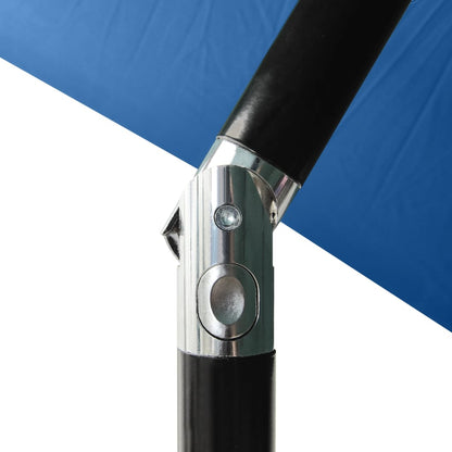 Sonnenschirm mit LEDs und Stahl-Mast Azurblau 2x3 m - Pazzar.ch