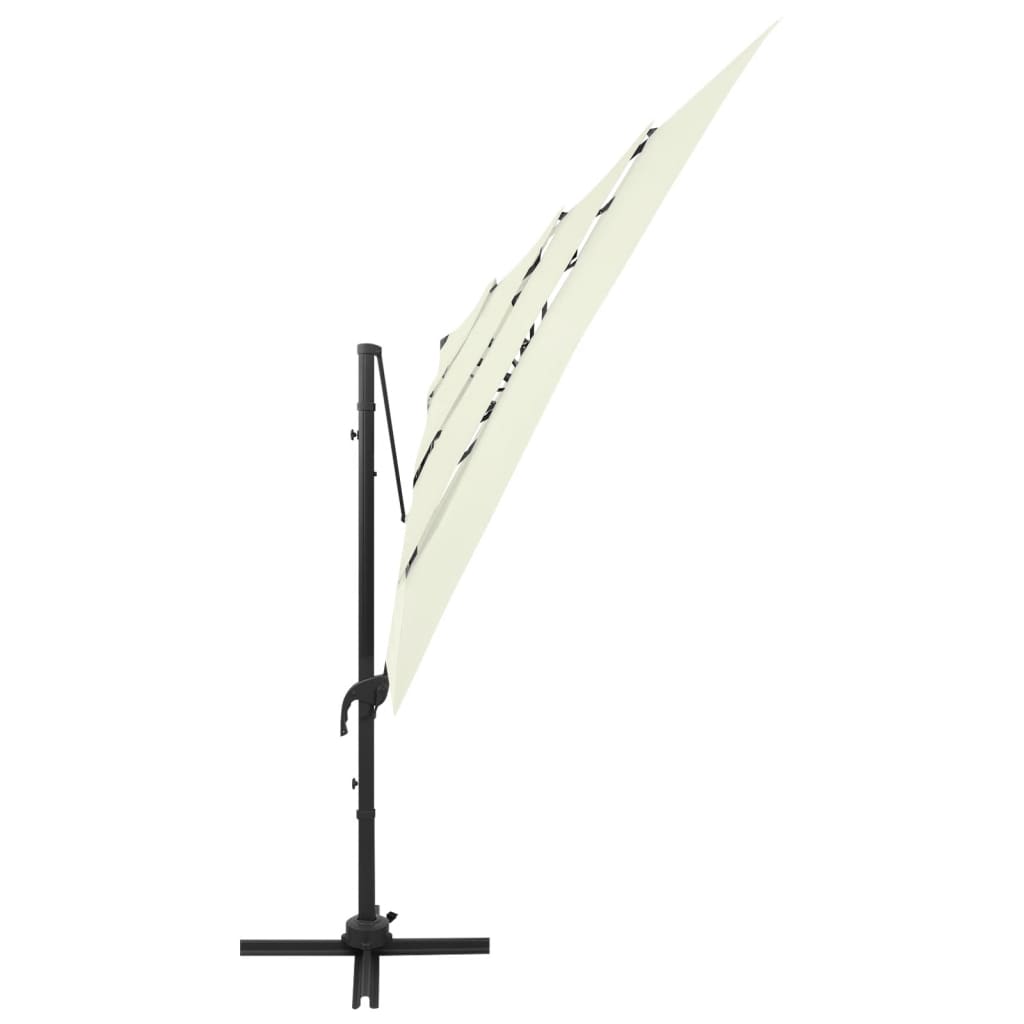 Sonnenschirm mit Aluminium-Mast 4-lagig Sandfarben 250x250 cm - Pazzar.ch
