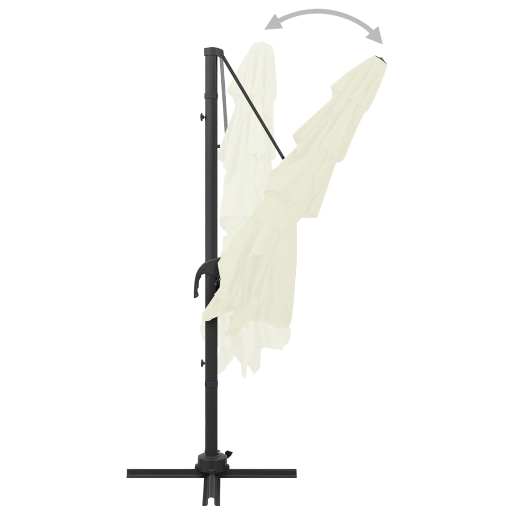 Sonnenschirm mit Aluminium-Mast 4-lagig Sandfarben 250x250 cm - Pazzar.ch
