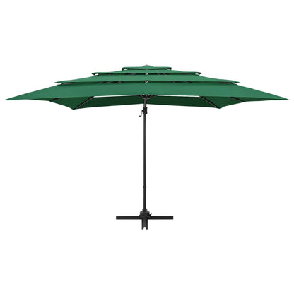 Sonnenschirm mit Aluminium-Mast 4-lagig Grün 250x250 cm - Pazzar.ch