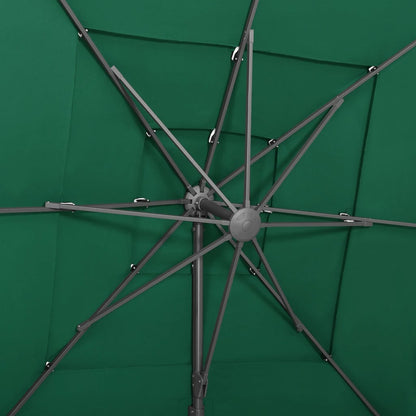 Sonnenschirm mit Aluminium-Mast 4-lagig Grün 250x250 cm - Pazzar.ch