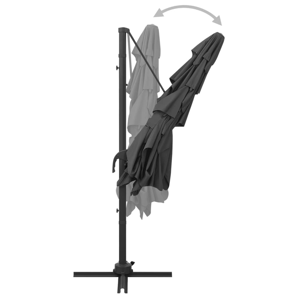 Sonnenschirm mit Aluminium-Mast 4-lagig Anthrazit 250x250 cm - Pazzar.ch