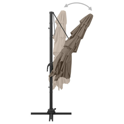 Sonnenschirm mit Aluminium-Mast 4-lagig Taupe 250x250 cm - Pazzar.ch
