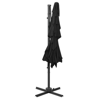 Sonnenschirm mit Aluminium-Mast 4-lagig Schwarz 250x250 cm - Pazzar.ch