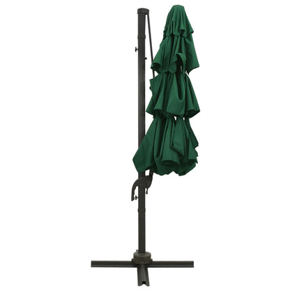 Sonnenschirm mit Aluminium-Mast 4-lagig Grün 3x3 m - Pazzar.ch