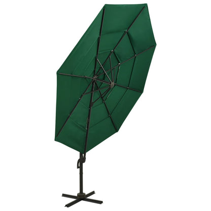 Sonnenschirm mit Aluminium-Mast 4-lagig Grün 3x3 m - Pazzar.ch