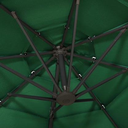 Sonnenschirm mit Aluminium-Mast 4-lagig Grün 3x3 m - Pazzar.ch