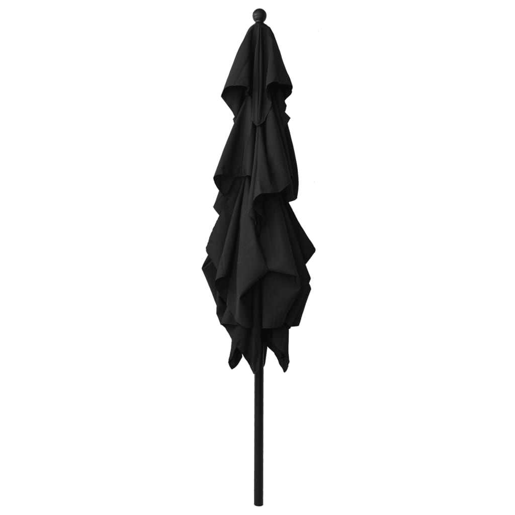 Sonnenschirm mit Aluminium-Mast 3-lagig Schwarz 2,5x2,5 m - Pazzar.ch
