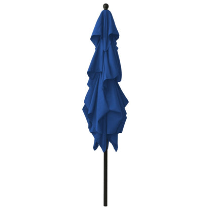 Sonnenschirm mit Aluminium-Mast 3-lagig Azurblau 2,5x2,5 m - Pazzar.ch