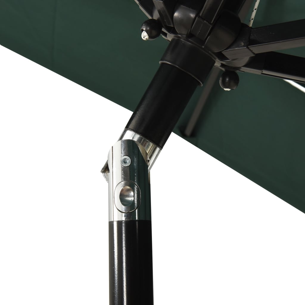 Sonnenschirm mit Aluminium-Mast 3-lagig Grün 2x2 m - Pazzar.ch
