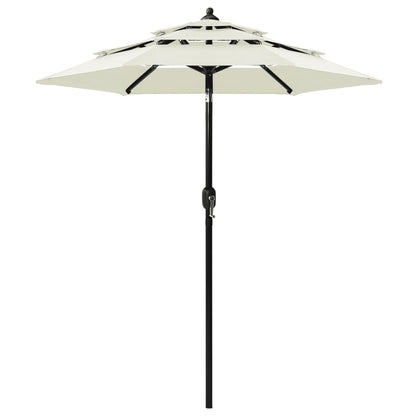 Sonnenschirm mit Aluminium-Mast 3-lagig Sandfarben 2 m - Pazzar.ch
